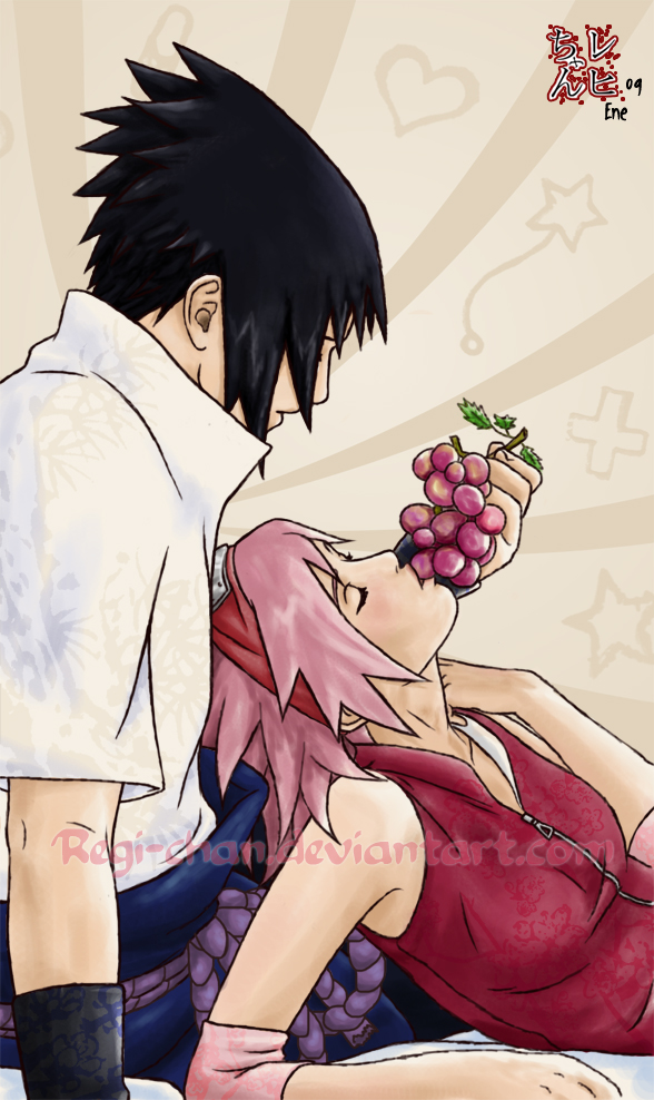 haruno sakura and uchiha sasuke (naruto and 1 more) drawn by regi-chan