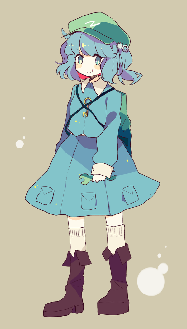kawashiro nitori (touhou) drawn by daizu_(melon-lemon)