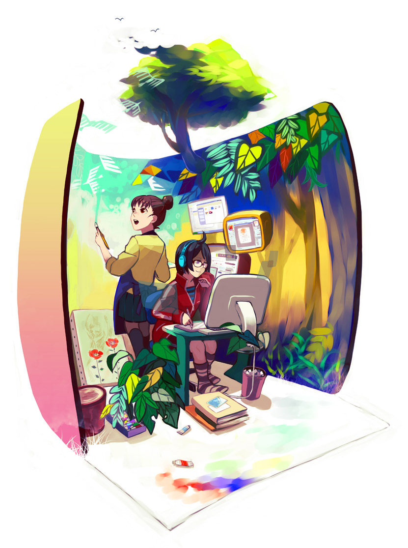 original and 1 more drawn by kinako928