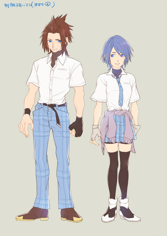 aqua and terra (kingdom hearts and 1 more) drawn by mim_(mimya0600)