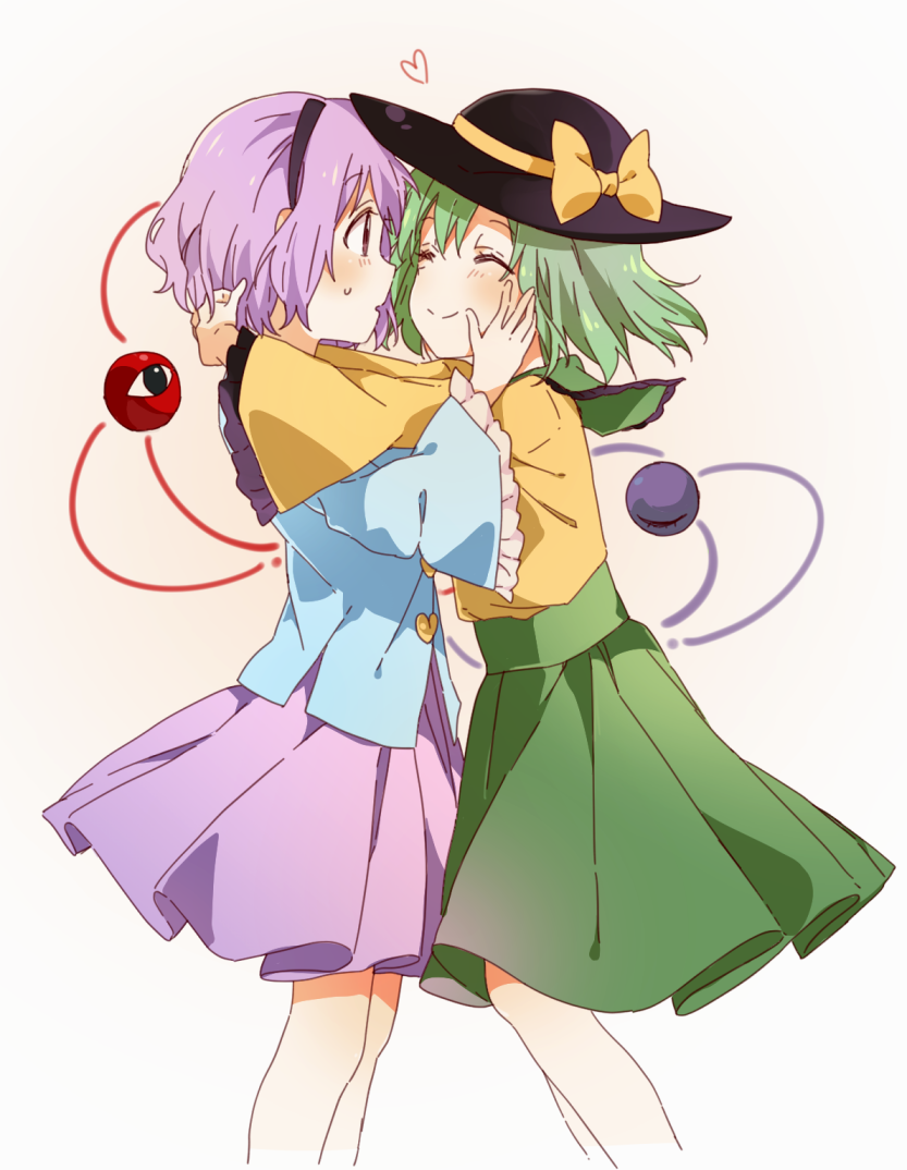 komeiji koishi and komeiji satori (touhou) drawn by sasaki_sakiko