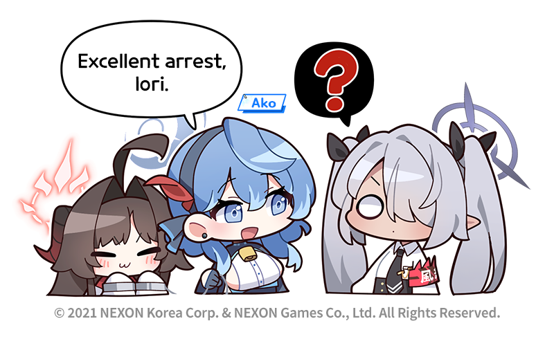 ako, iori, and kasumi (blue archive) drawn by donmin_h