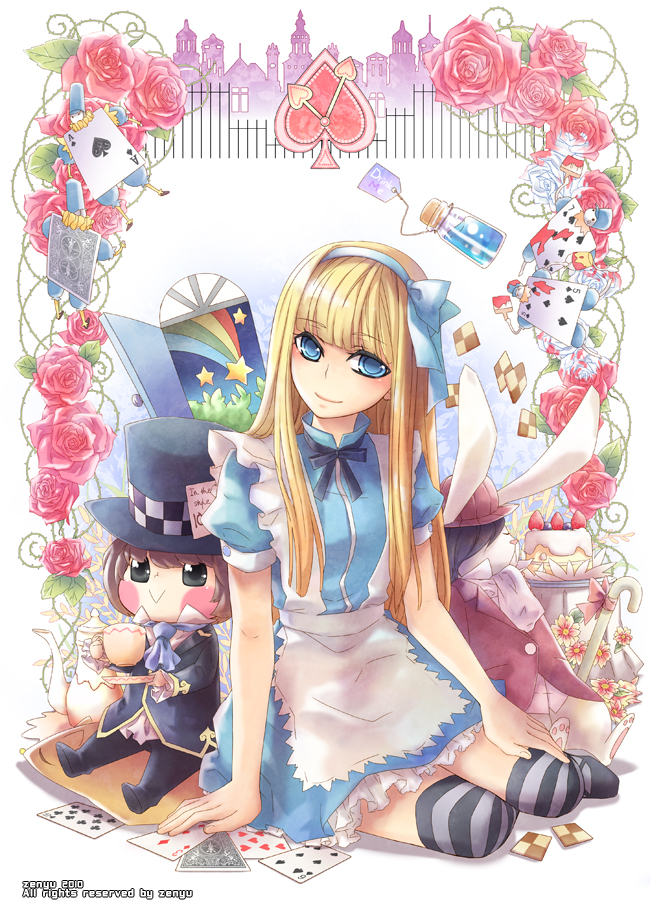 alice (alice's adventures in wonderland) drawn by zenyu