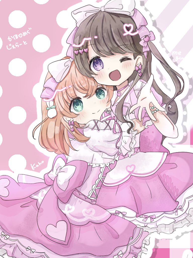 hinoshita kaho and fujishima megumi (love live! and 1 more) drawn by nyano_(nyathuno)
