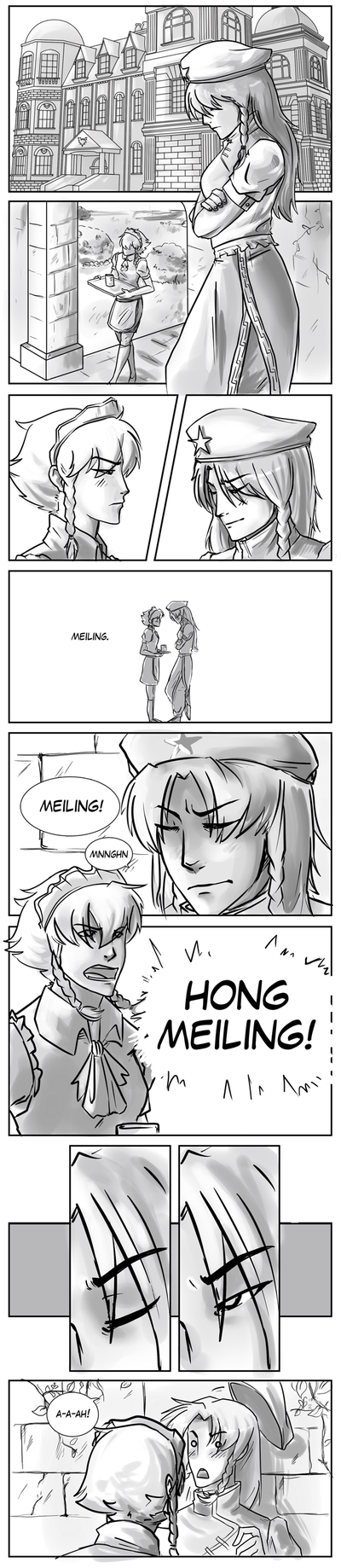 izayoi sakuya and hong meiling (touhou) drawn by jess_limcangco