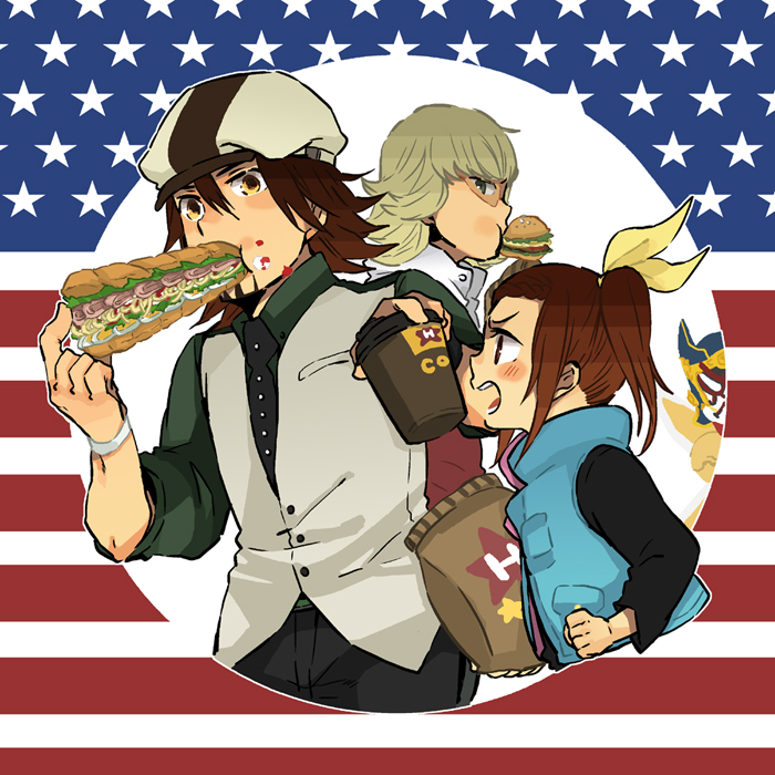 barnaby brooks jr., kaburagi t. kotetsu, ivan karelin, kaburagi kaede, and origami cyclone (tiger & bunny) drawn by eishi2003