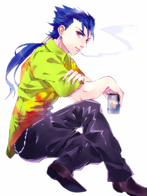 cu chulainn (fate and 1 more) drawn by purinnkawayusu