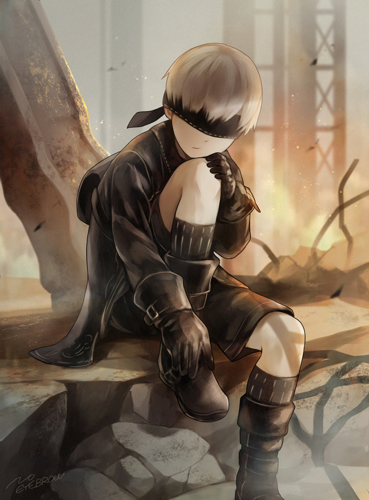 yorha no. 9 type s (nier and 1 more) drawn by noeyebrow_(mauve)