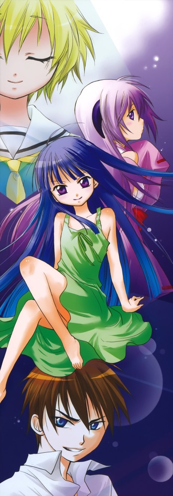 furude rika, houjou satoko, hanyuu, and maebara keiichi (higurashi no naku koro ni) drawn by momoyama_hinase