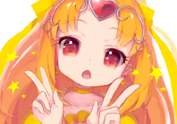 shirabe ako and cure muse (precure and 1 more) drawn by mitsugo_(road_after_rain)