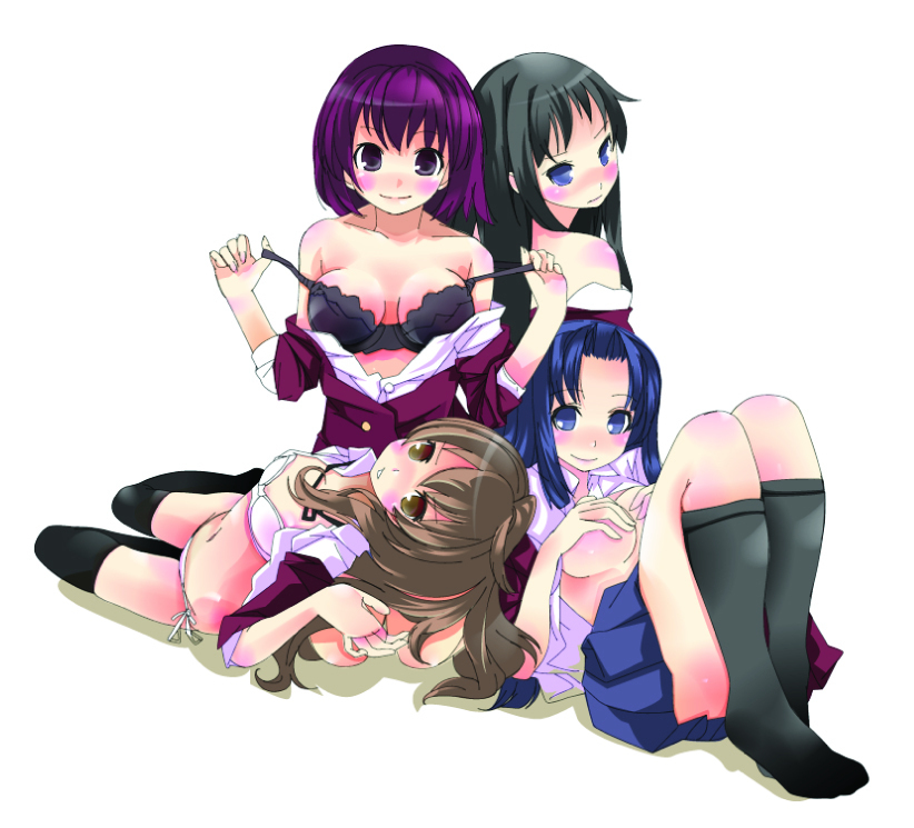 aisaka taiga, kawashima ami, kushieda minori, and kanou sumire (toradora!) drawn by kazuha_nanako