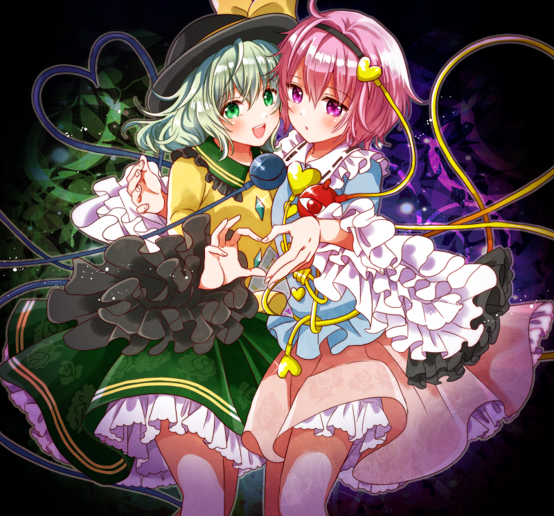 komeiji koishi and komeiji satori (touhou) drawn by okawa_friend