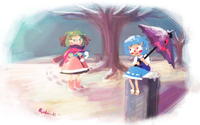 tatara kogasa and kasodani kyouko (touhou) drawn by rubin