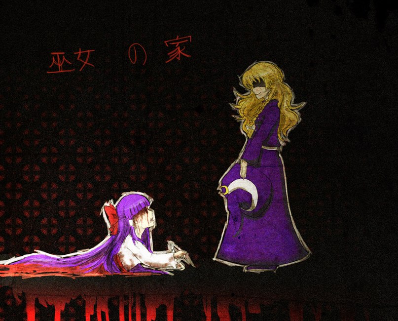 hakurei reimu and kirisame marisa (touhou and 1 more) drawn by smanki