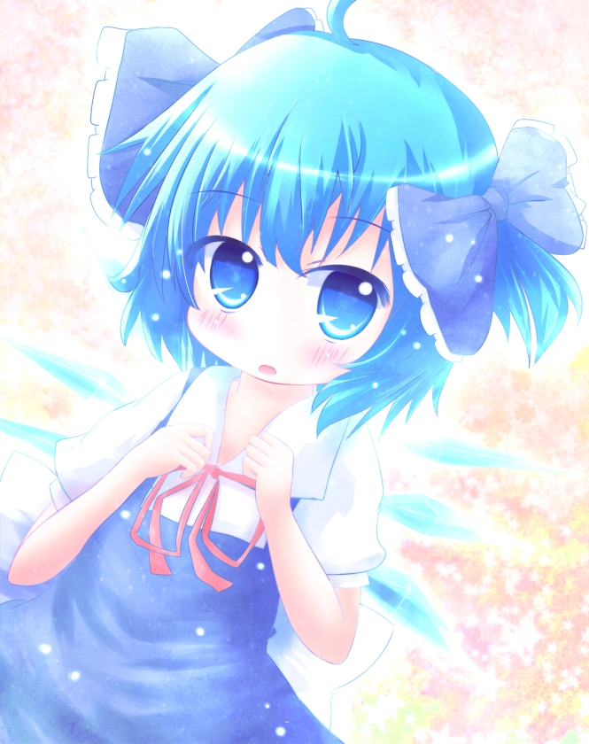 cirno (touhou) drawn by yuya_(minus-k)