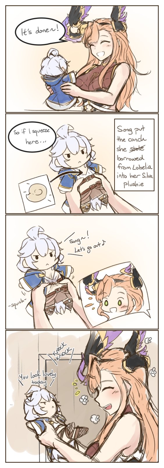 silva and tweyen (granblue fantasy) drawn by limitless_skye
