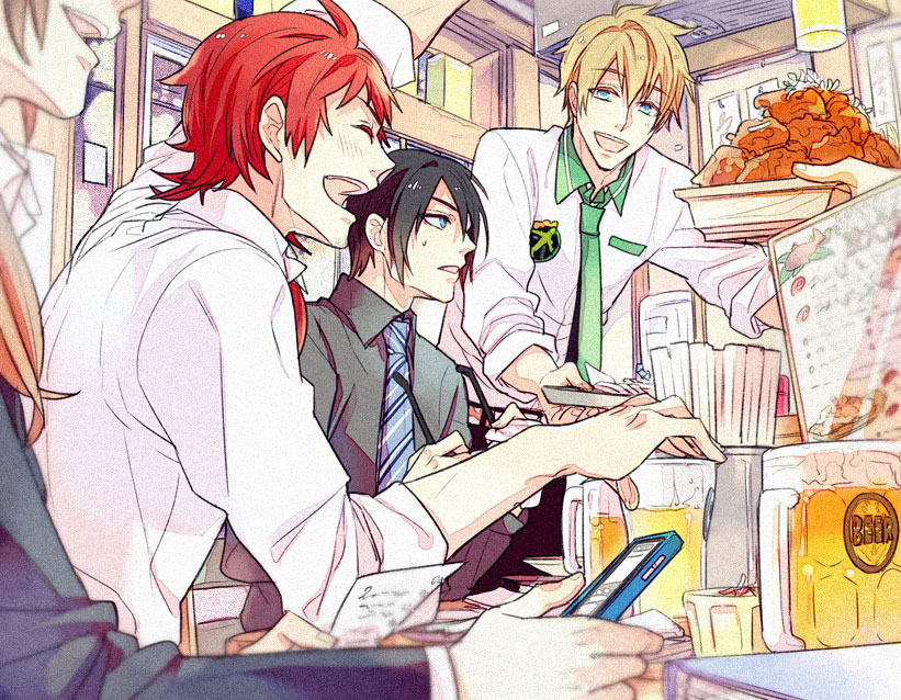 tendo teru, kashiwagi tsubasa, and sakuraba kaoru (idolmaster and 1 more) drawn by tomoaki_(coconon)