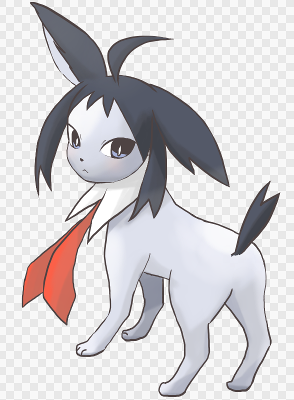 eevee and cheren (pokemon and 1 more) drawn by shinuverna