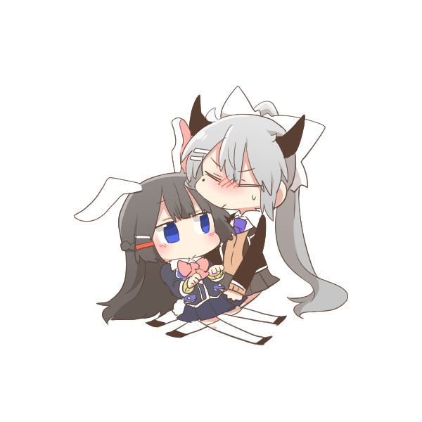 tsukino mito and higuchi kaede (nijisanji) drawn by rebecca_(keinelove)