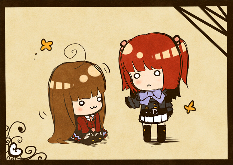 ushiromiya ange and mammon (umineko no naku koro ni) drawn by tae_(tales)