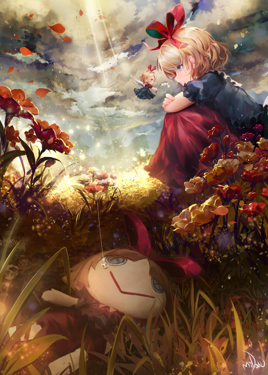 medicine melancholy and su-san (touhou) drawn by dqn_(dqnww)