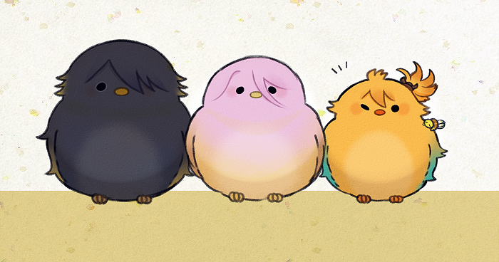 urashima kotetsu, nagasone kotetsu, and hachisuka kotetsu (touken ranbu) drawn by ayu_(mog)
