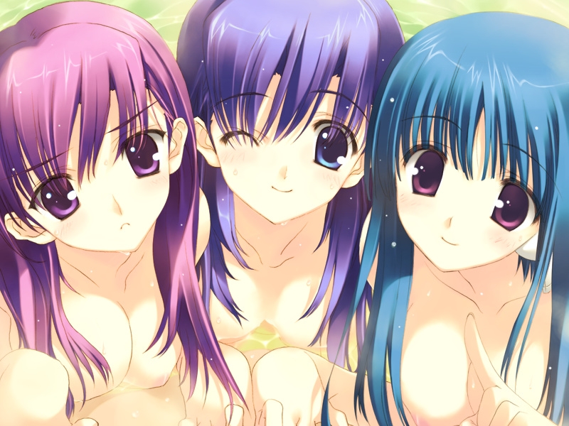 ilfa, himeyuri sango, and himeyuri ruri (to heart and 2 more) drawn by mitsumi_misato and nakamura_takeshi