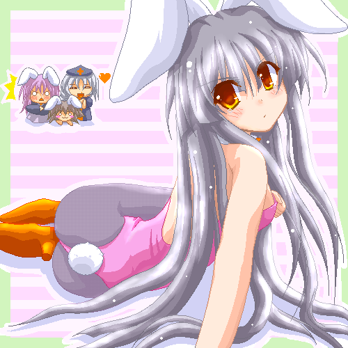 reisen udongein inaba, houraisan kaguya, inaba tewi, and yagokoro eirin (touhou) drawn by marimo_(artist)
