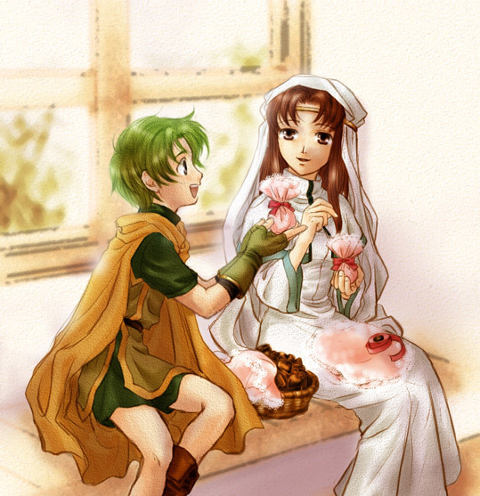 lugh and elen (fire emblem and 1 more) drawn by usachu_now