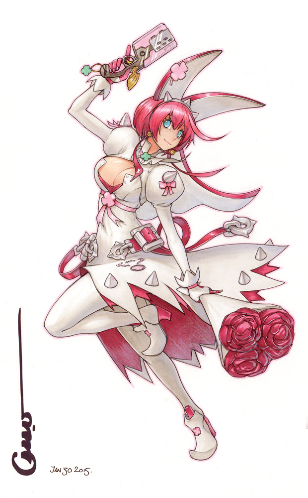 elphelt valentine (guilty gear and 1 more) drawn by omar_dogan