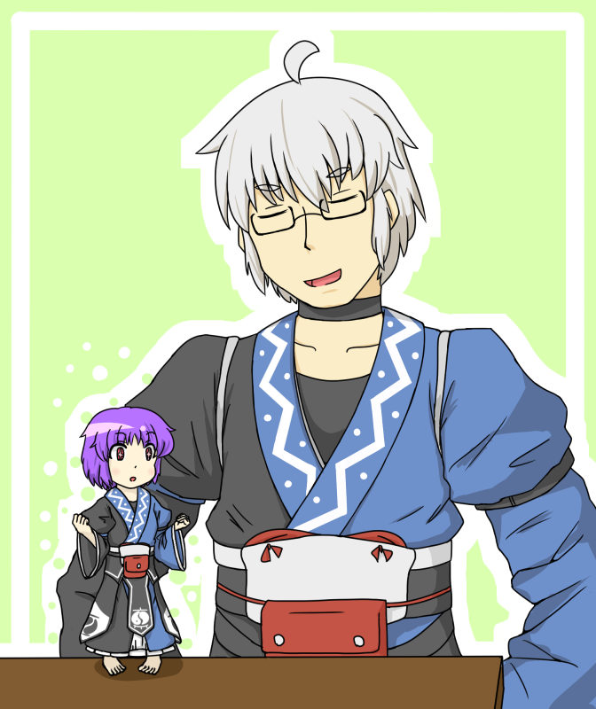 morichika rinnosuke and sukuna shinmyoumaru (touhou) drawn by imupakutsu