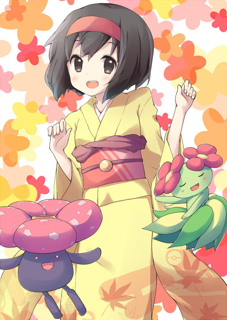 erika, vileplume, and bellossom (pokemon and 1 more) drawn by fuguno