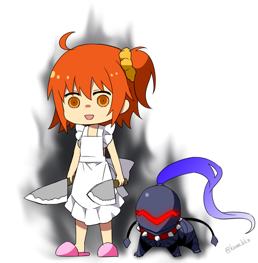 fujimaru ritsuka and berserker (fate and 2 more) drawn by kaidou_j1