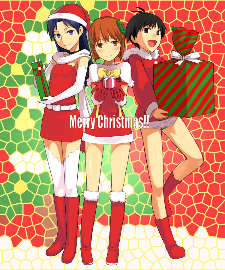 kisaragi chihaya, kikuchi makoto, and hagiwara yukiho (idolmaster and 1 more) drawn by yu_65026