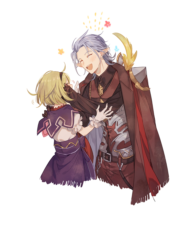 djeeta, warlock, and grimnir (granblue fantasy) drawn by a082