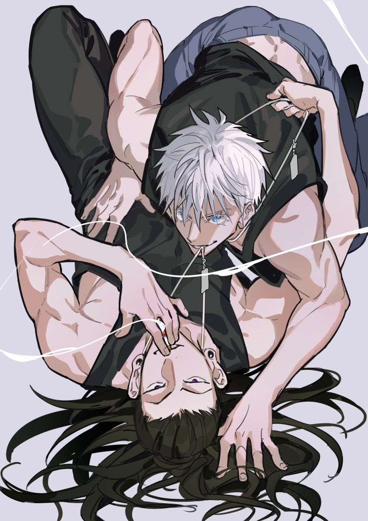 gojou satoru and getou suguru (jujutsu kaisen) drawn by gwillarmy