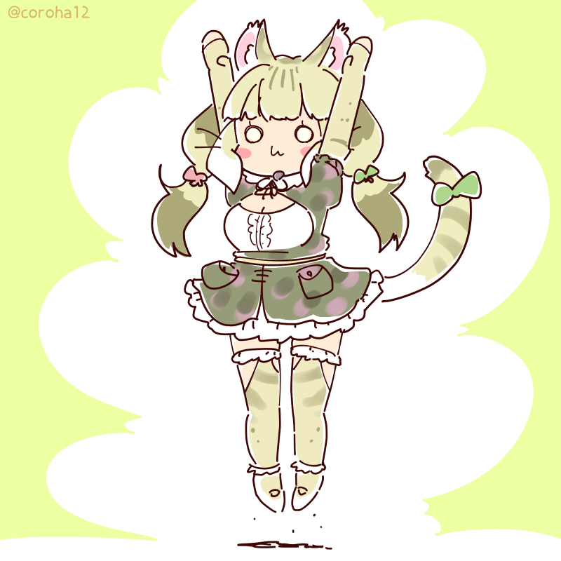 jungle cat (kemono friends and 1 more) drawn by coroha