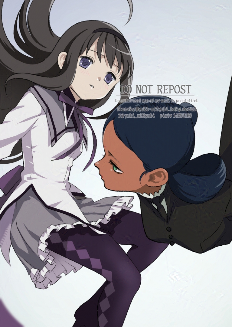 akemi homura and lalah sune (mahou shoujo madoka magica and 2 more) drawn by yuki_(yuki3243)