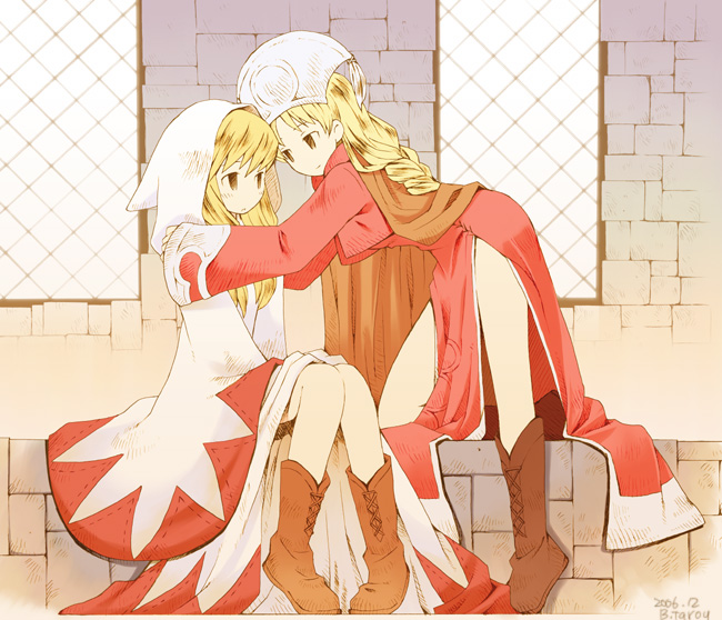 white mage and orator (final fantasy and 1 more) drawn by b.tarou