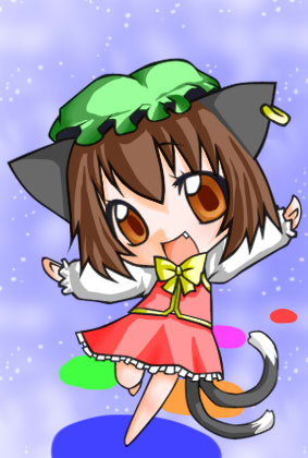 chen (touhou) drawn by nagamo_sakana and norun