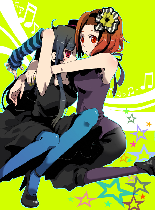 akiyama mio and tainaka ritsu (k-on!) drawn by tsukiyama