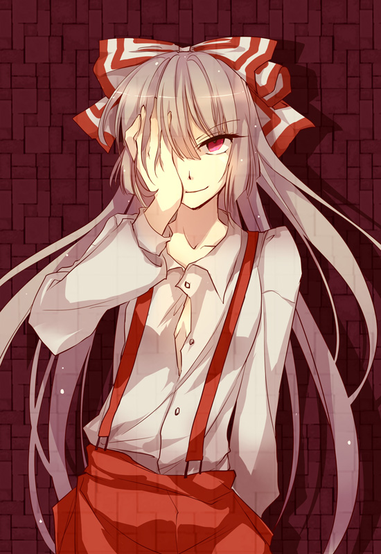 fujiwara no mokou (touhou) drawn by yetworldview_kaze