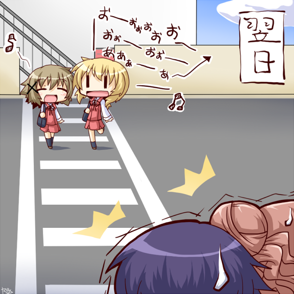 yuno, miyako, hiro, and sae (hidamari sketch) drawn by reku