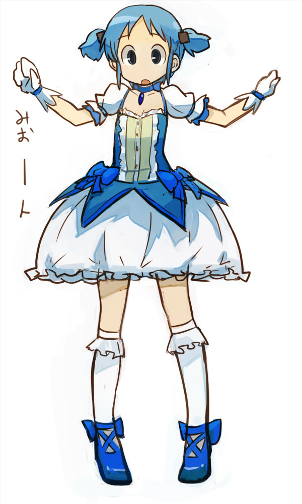 kaname madoka and naganohara mio (mahou shoujo madoka magica and 1 more) drawn by nd