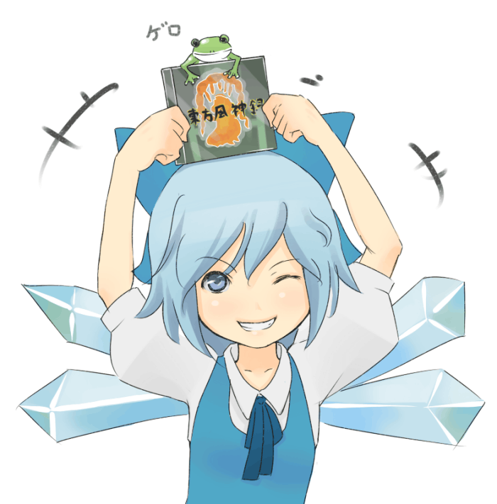 cirno and yasaka kanako (touhou and 1 more) drawn by torque