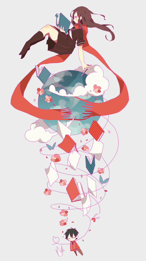 tateyama ayano and kisaragi shintarou (kagerou project) drawn by yun_(dust-i1)