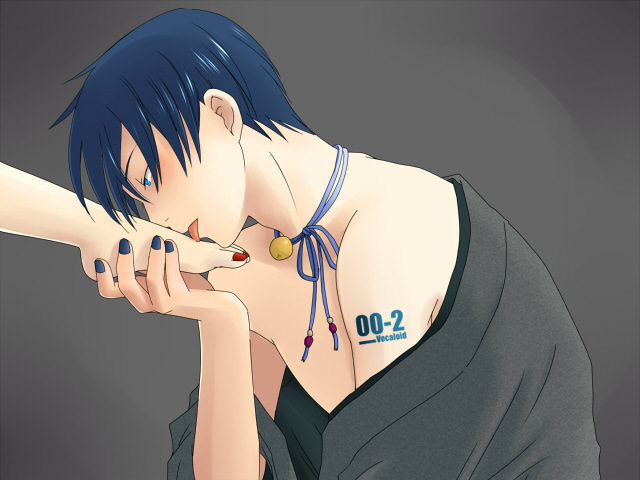 kaito and meiko (vocaloid and 1 more) drawn by pink_hitsuji