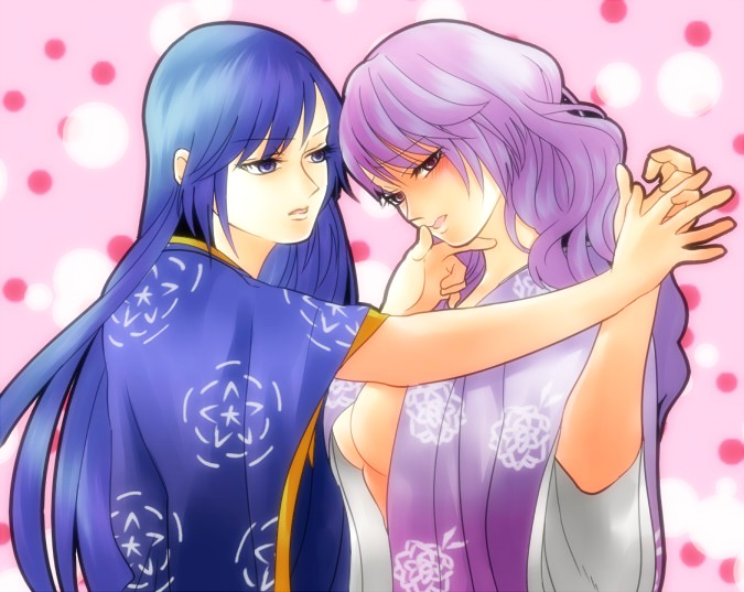 sei shounagon and murasaki shikibu (kimi no tame nara shineru) drawn by hirunemu_(utakata_no_yurikago)