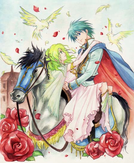 ephraim and l'arachel (fire emblem and 1 more) drawn by agahari