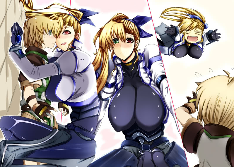 vivio and yuuno scrya (lyrical nanoha and 2 more) drawn by yuuichi_(eunoxline)